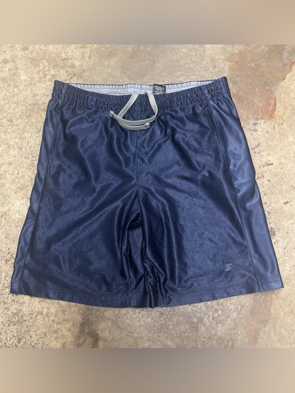 Y2K Starter Shorts  Medium Glossy Blue Baggy Lightweight Breathable Sports 00s